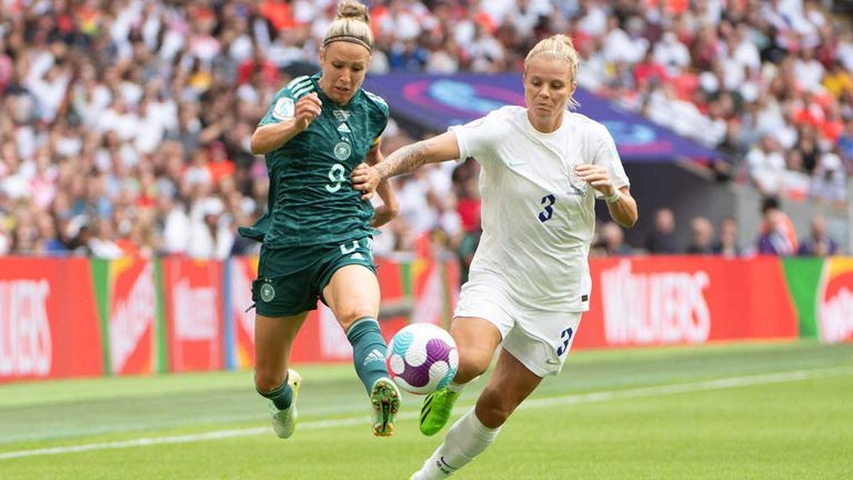 Das letzte Frauen-EM-Finale im Jahr 2022 bestritten Deutschland und England - mit dem besseren Ende für die Three Lionesses.