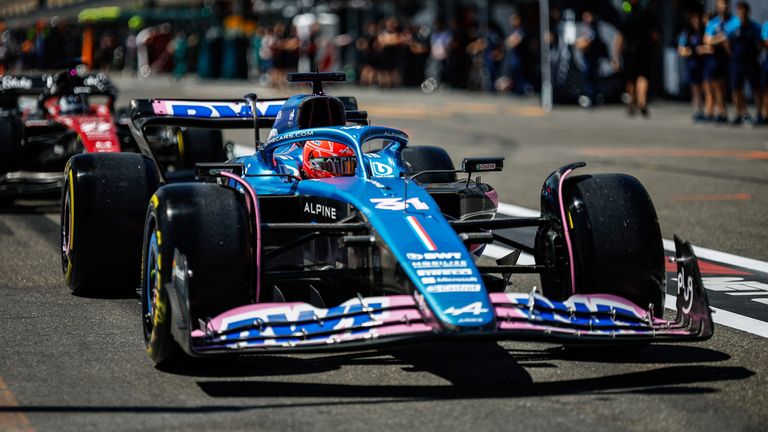 Esteban Ocon (Alpine) in Baku.
