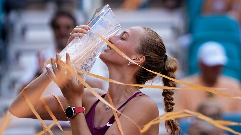 Petra Kvitova gewinnt das WTA-Turnier von Miami.