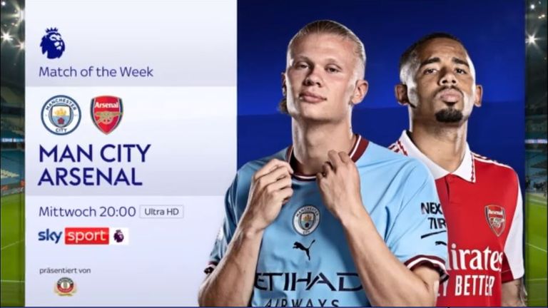 Manchester City - Arsenal || live auf Sky || Mittwoch - 20 Uhr