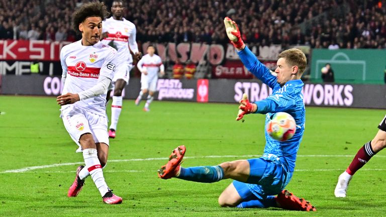 Das Tor von Enzo Millot reicht dem VfB Stuttgart im Pokal-Viertelfinale gegen Nürnberg.