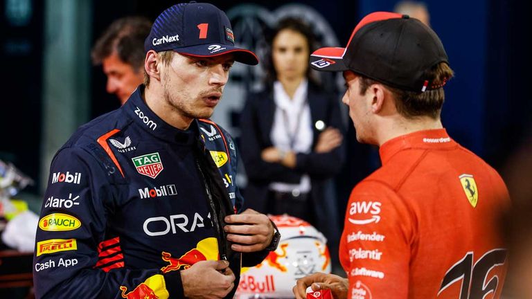 Max Verstappen (l.) und Charles Leclerc (r.) erleben bislang eine komplett konträre Saison. 