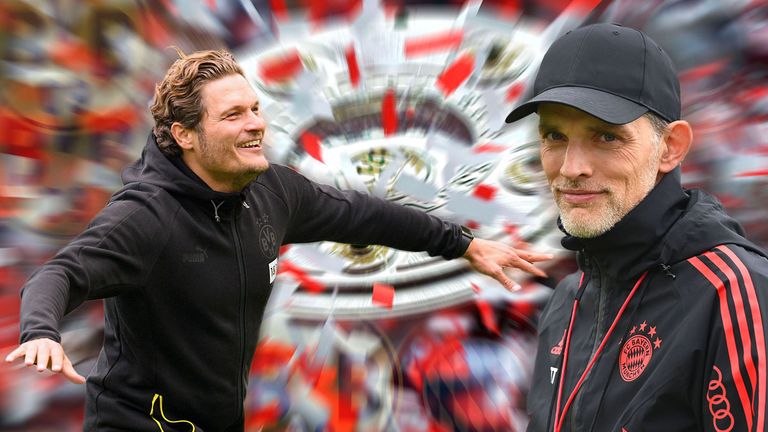 Edin Terzic (l.) mit dem BVB und Thomas Tuchel (r.) mit dem FC Bayern kämpfen um die Meistertitel in der Bundesliga.