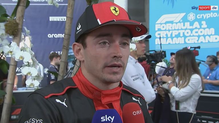 Ferrari-Pilot Charles Leclerc hadert nach dem GP von Miami mit den Problemen am Auto.