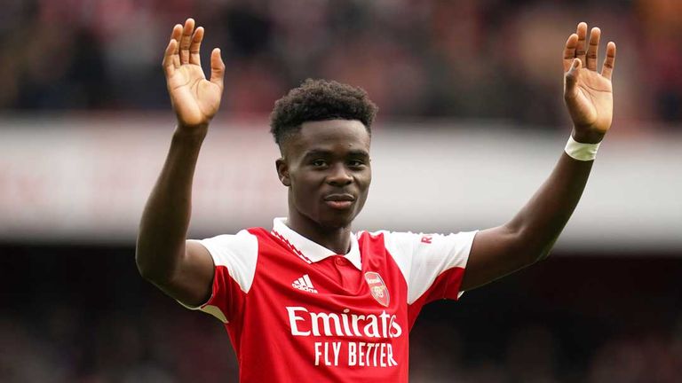 Arsenals Bukayo Saka hat seinen Vertrag langfristig verlängert.