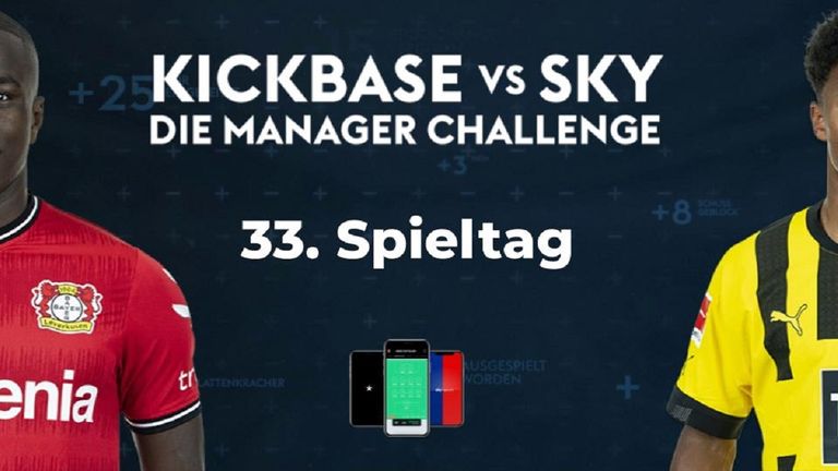 Es steht 16:16 zwischen Kickbase und Sky!
Titi von Team Kickbase stellt Euch die Frage: Wer macht die beste Bundesliga-Aufstellung? 
Sei dabei in der Challenge!
