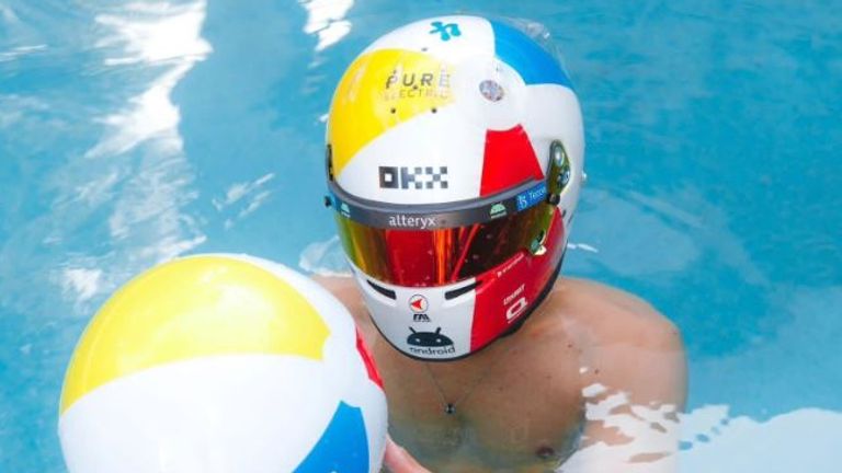 Der Miami-Helm von McLaren-Pilot Lando Norris (Quelle: Twitter: @LandoNorris)