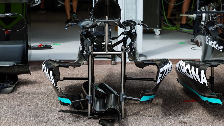 Mercedes bringt in Monaco neue Updates: Die auffälligste Änderung betrifft die Sidepods, die nun deutlich größer sind.  