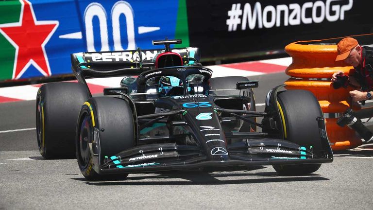 George Russell (Mercedes) in Monaco.