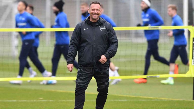 Pal Dardai versprüht trotz der kritischen Situation der Hertha gute Laune.