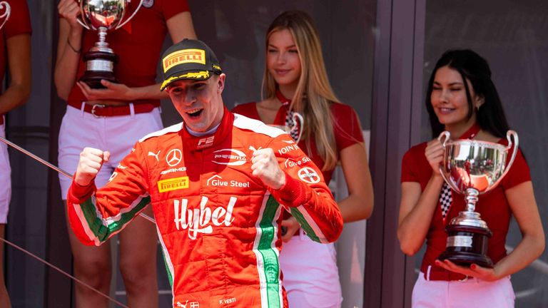 Frederik Vesti gewinnt den Formel-2-GP von Monaco.