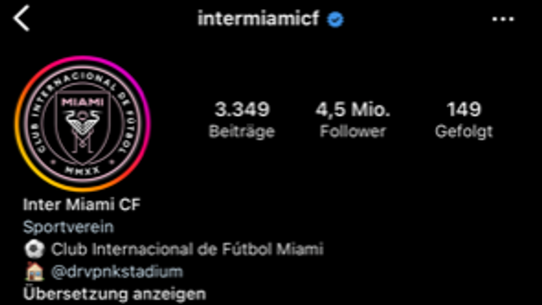Der Social-Media-Hype bei Inter Miami nach der Messi-Verpflichtung ist nicht zu übersehen (Quelle: Instagram/Inter Miami).