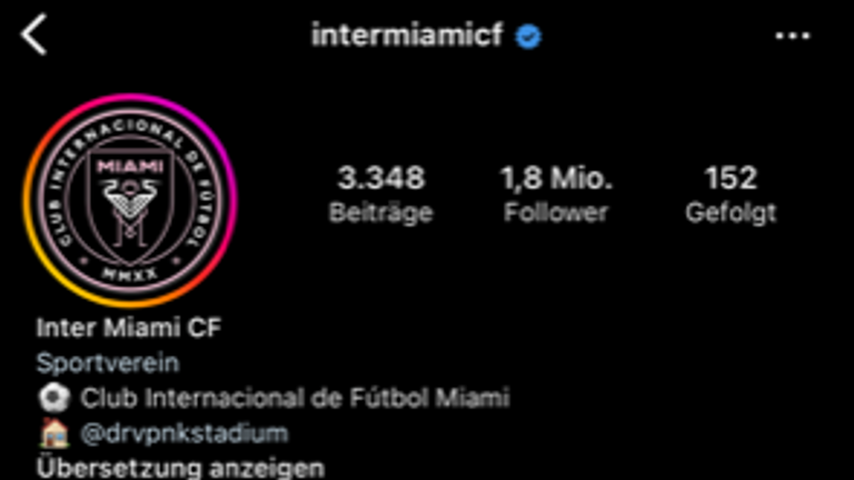 Der Social-Media-Hype bei Inter Miami nach der Messi-Verpflichtung ist nicht zu übersehen (Quelle: Instagram/Inter Miami).