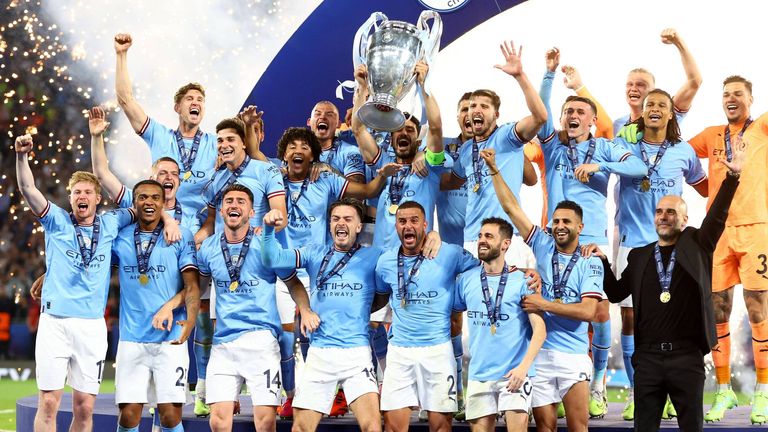 Manchester City gewinnt erstmals die Champions League. 