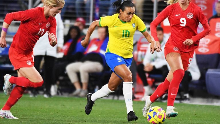 Bereits zum sechsten Mal steht Marta im WM-Aufgebot von Brasilien.