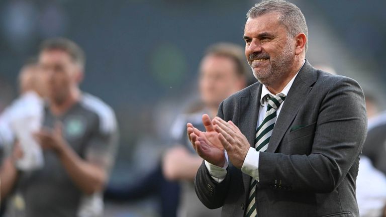 Celtic-Coach Ange Postecoglou soll neuer Trainer der Spurs werden.
