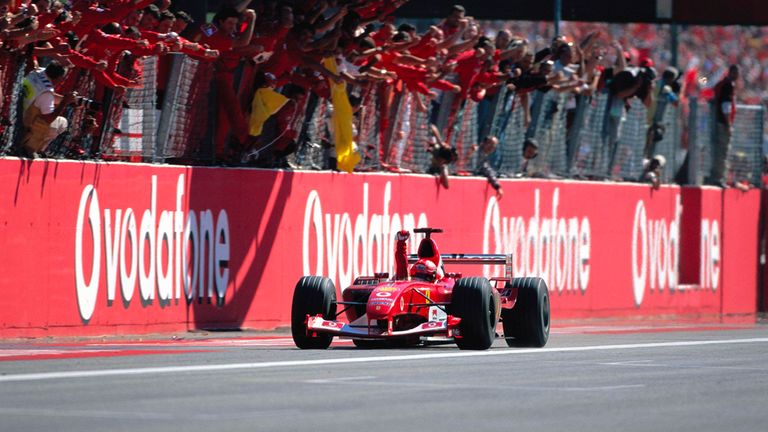 10 Siege: Michael Schumacher (6) und Rubens Barrichello (4) für Ferrari von Kanada 2002 bis Japan 2002.
