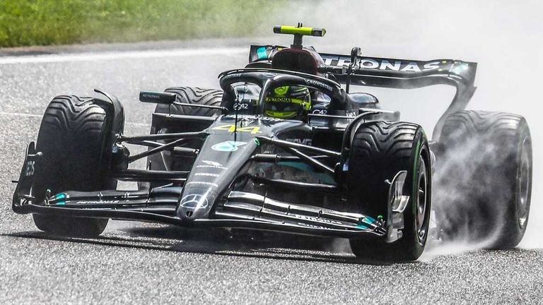 Lewis Hamilton (Mercedes) in Spa-Francorchamps.
