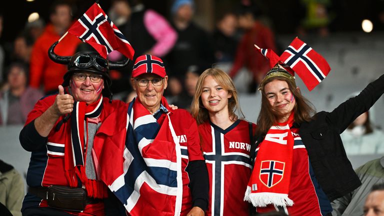 Die norwegischen Fans zeigten sich euphorisch auf das erste Spiel der WM.