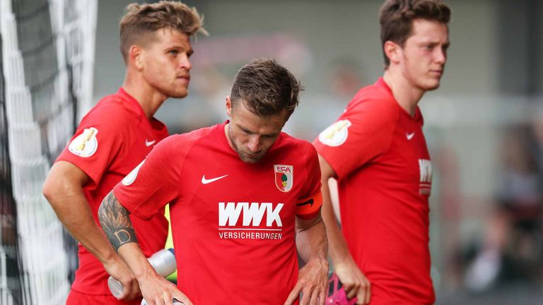 14. Platz: FC Augsburg: 8-mal Erstrundenaus / zuletzt 2019/20 gegen SC Verl