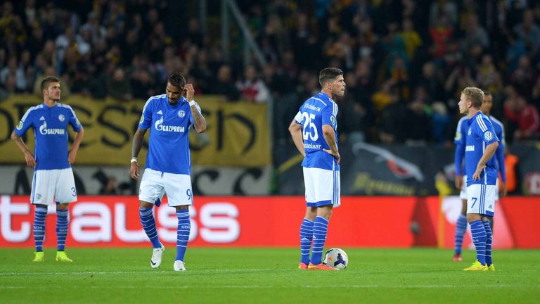 14. Platz: FC Schalke 04: 8-mal Erstrundenaus / zuletzt 2014/15 gegen SG Dynamo Dresden