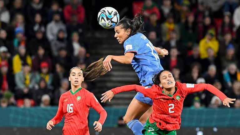 Kenza Dali und die Französinnen oben auf. 4:0 stand's am Ende für Frankreich gegen Marokko. 