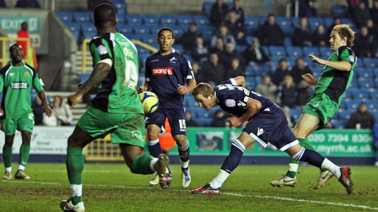 Harry Kane mit seinem ersten Tor im FA Cup für den FC Millwall (18 Jahre, 5 Monate, 20 Tage).