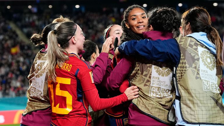 Die Spanierinnen stehen erstmals im Finale einer Fußball-Weltmeisterschaft.