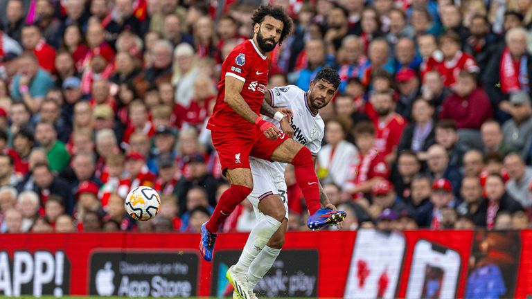 Mo Salah und der FC Liverpool siegen gegen West Ham United.