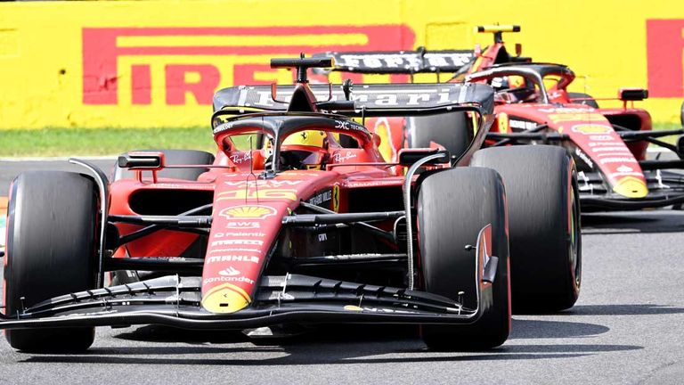 Charles Leclerc (Ferrari) in Monza.