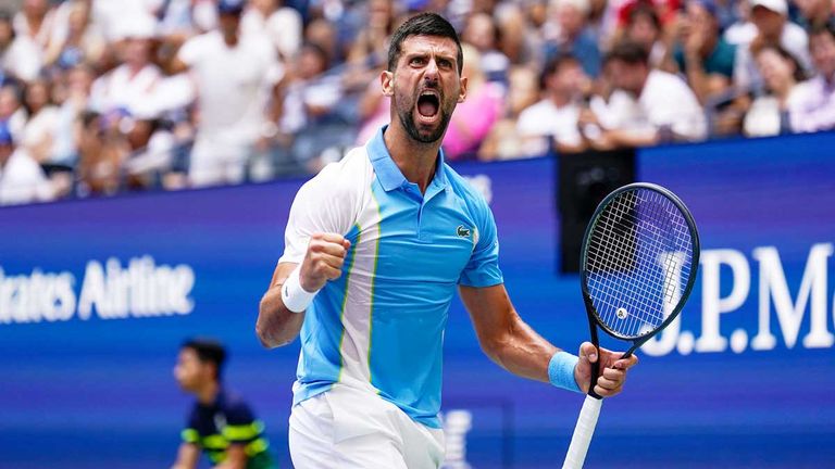 Novak Djokovic steht im Halbfinale der US Open.