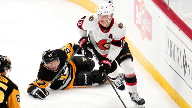 Tim Stützle siegt in der NHL mit seinen Ottawa Senators gegen die Pittsburgh Penguins.