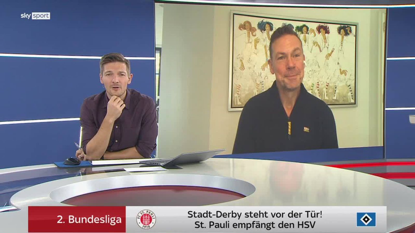 Erik Meijer mit voller Vorfreude auf das Hamburger Stadtderby Fußball