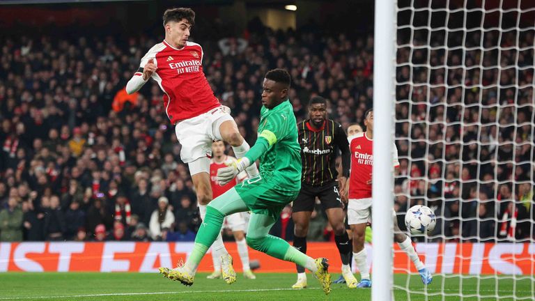 Kai Havertz trifft für Arsenal auch gegen Lens.