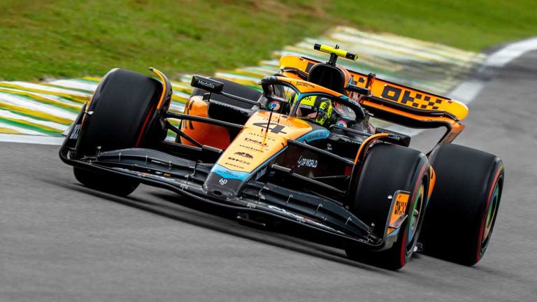 Lando Norris (McLaren) hat sich die Sprint-Pole in Sao Paulo gesichert.