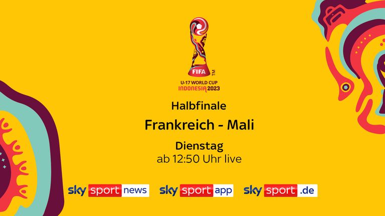 Sky zeigt das zweite Halbfinale zwischen Frankreich und Mali bei der FIFA U17 WM 2023 in Indonesien im kostenlosen Stream auf skysport.de und in der Sky Sport App.