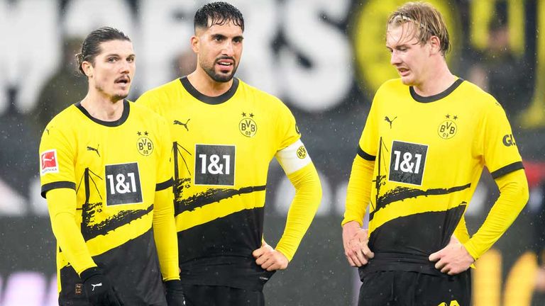 Die BVB-Stars um Marcel Sabitzer, Emre Can und Julian Brandt (v.l.n.r.) stehen in der Kritik.