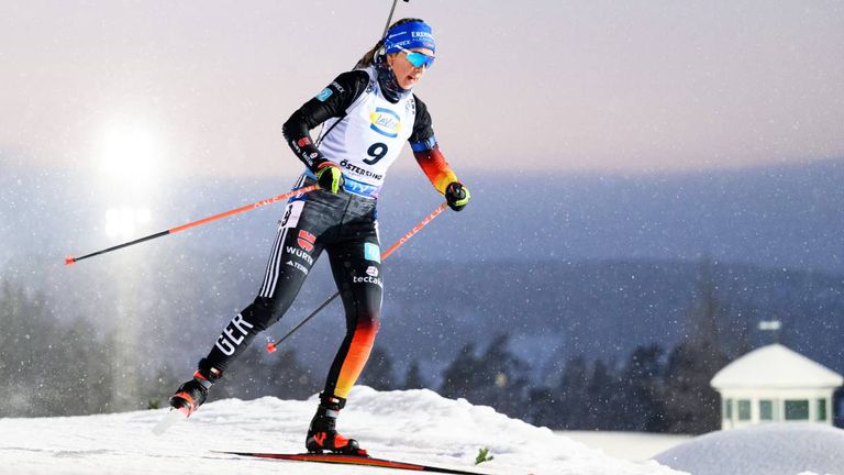 Franziska Preuß führt nach dem Sprint in Östersund im Gesamtweltcup.