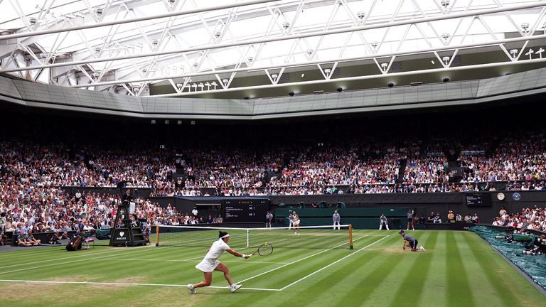 Centre Court (Wimbledon), London - 13./14. Juli 2024 - Finale Wimbledon Championships.