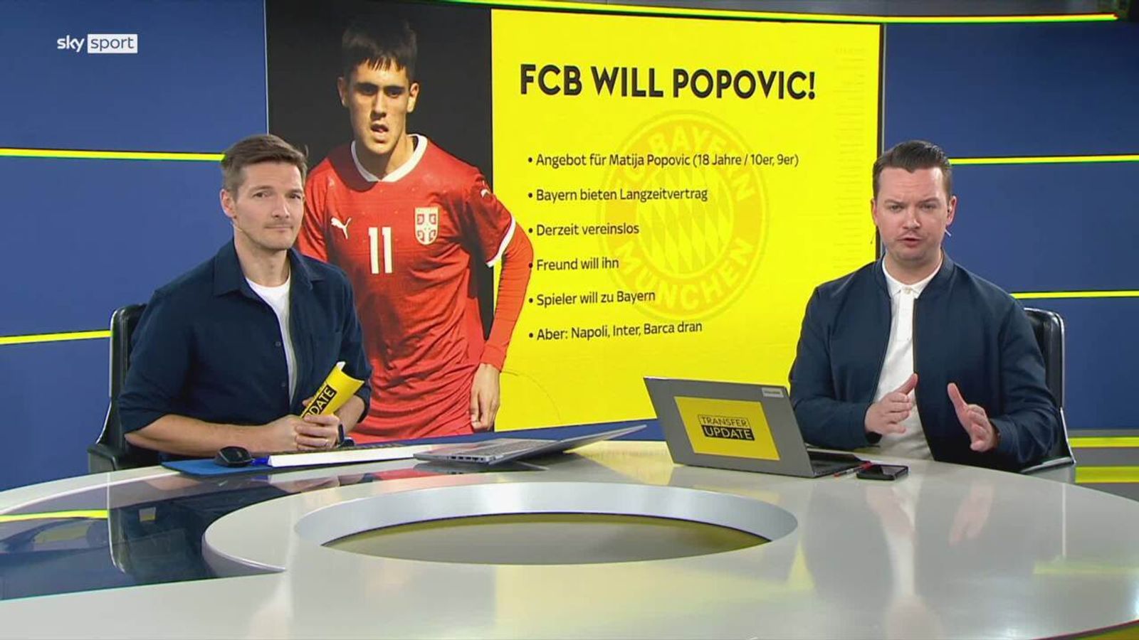 Transfer | FC Bayern will nach Sky Info serbisches Top-Talent Popovic ...