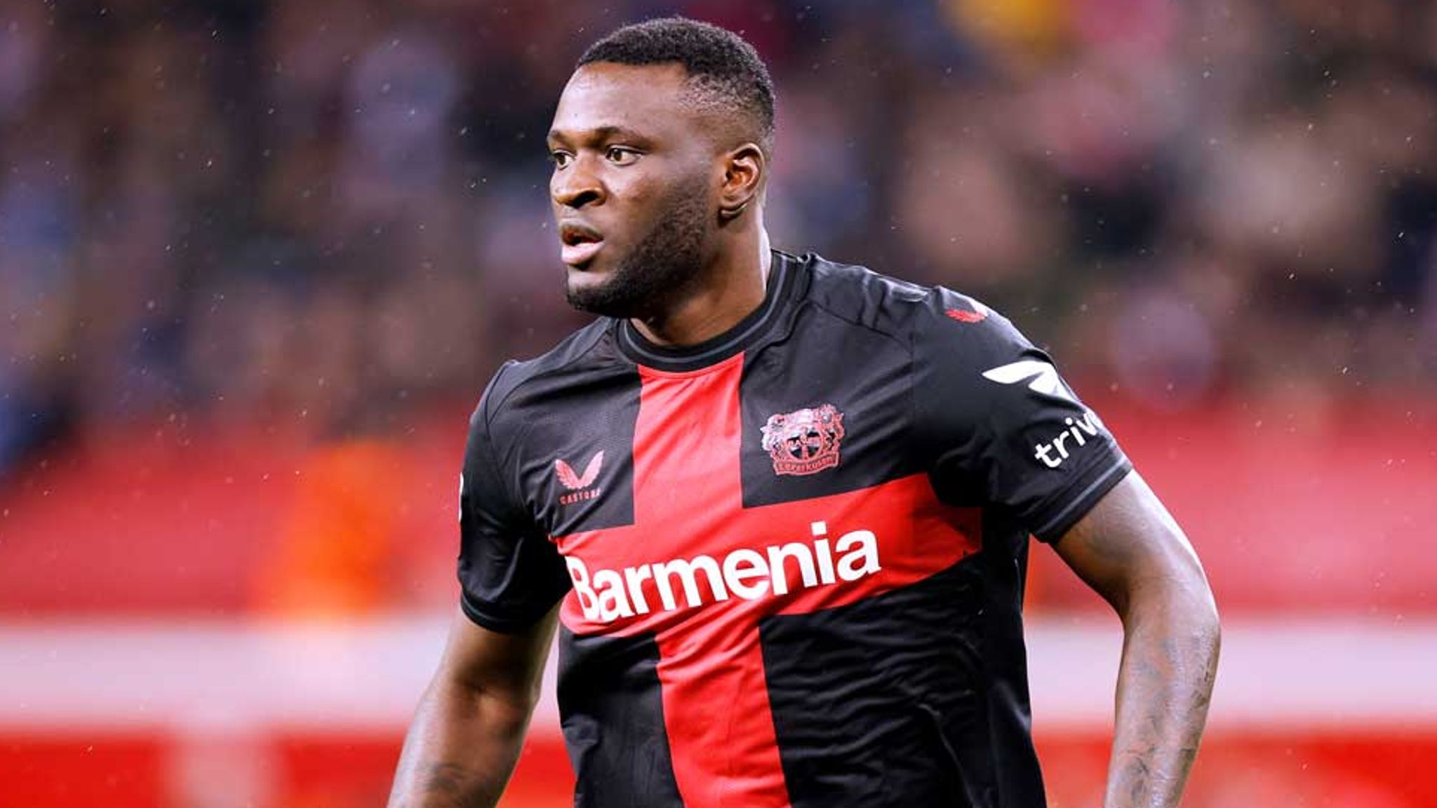 Victor Boniface von Bayer 04 Leverkusen wohl schwerer verletzt