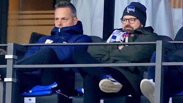 Nach dem Tod von Kay Bernstein (l.) wird Fabian Drescher (r.) als Interims-Präsident von Hertha BSC fungieren