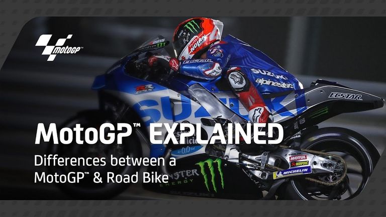 Was sind die Unterschiede zwischen einem MotoGP-Bike und einem herkömmlichen Motorrad, das für den Straßenverkehr zugelassen ist? Macht euch schlau bei &#34;MotoGP Explained&#34;.