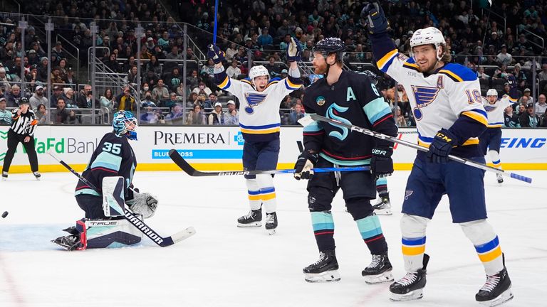 Die St. Louis Blues siegen die Seattle Kraken in der NHL.
