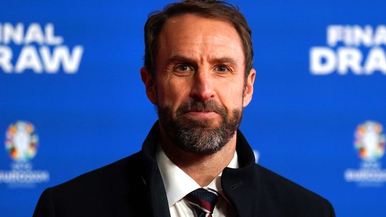 England head coach Gareth Southgate arrives ahead of the UEFA Euro 2024 draw at the Elbphilharmonie in Hamburg, Germany. Picture date: Saturday December 2, 2023.