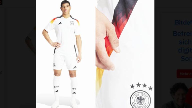 Das mögliche EM-Outfit der deutschen Nationalmannschaft. (Quelle: footyheadlines).