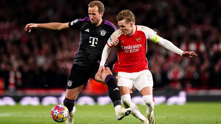 Harry Kane und der FC Bayern wollen im Viertelfinal-Rückspiel gegen Martin Ödegaard und den FC Arsenal in der Champions League eine Runde weiterkommen.