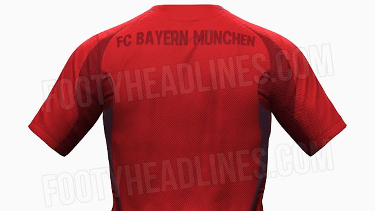 Die Rückenansicht des neuen Heimtrikots vom FC Bayern. Quelle: Footy Headlines