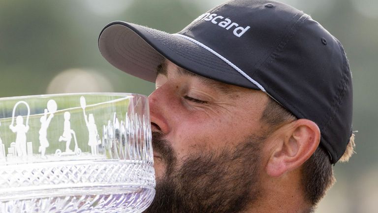 Stephan Jäger schlägt beim Masters in Augusta ab.