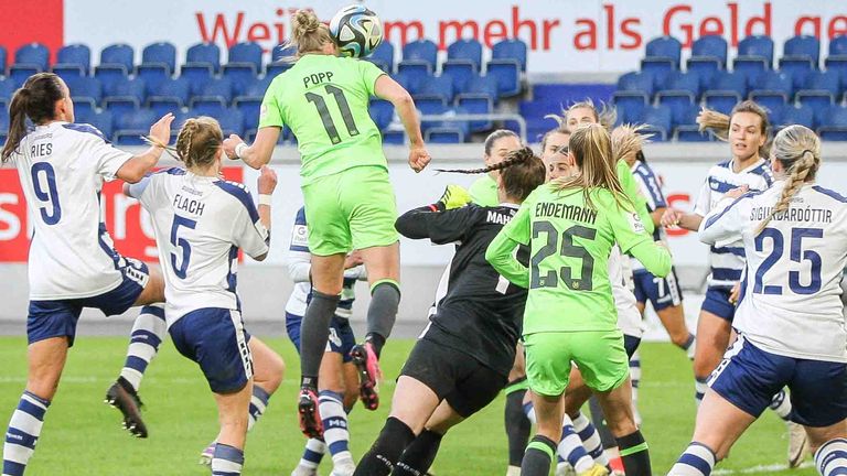 Die Frauen des VfL Wolfsburg erfüllen ihre Pflichtaufgabe in Duisburg.